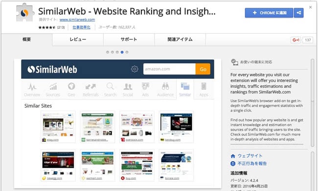 気になるサイトのアクセス数がわかる Similarweb シミラーウェブ アドオン 拡張機能が便利 Estudio Personal